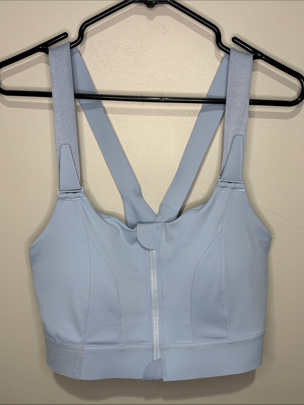 Light Blue Front-Zip Supportive Bralette
